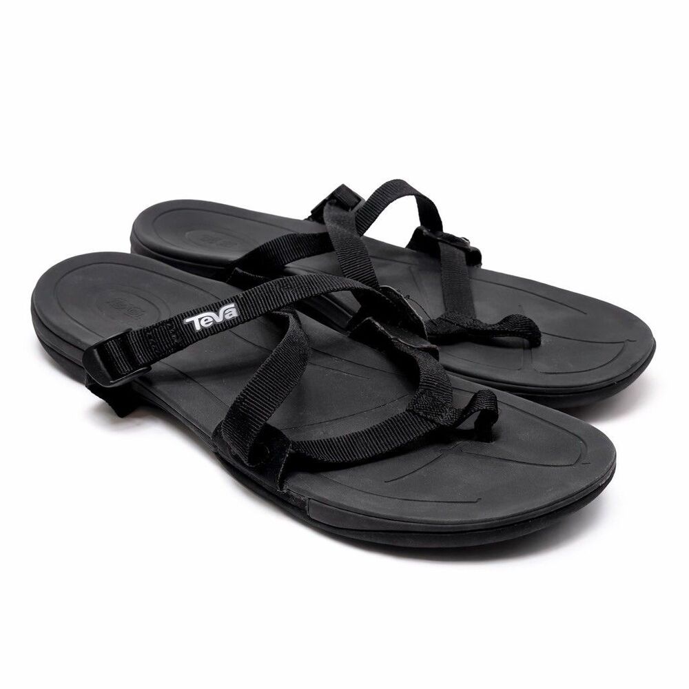 Teva Ascona Flip Sandals Womens Size 10 Black Sport Comfort Thong Casual Outdoor